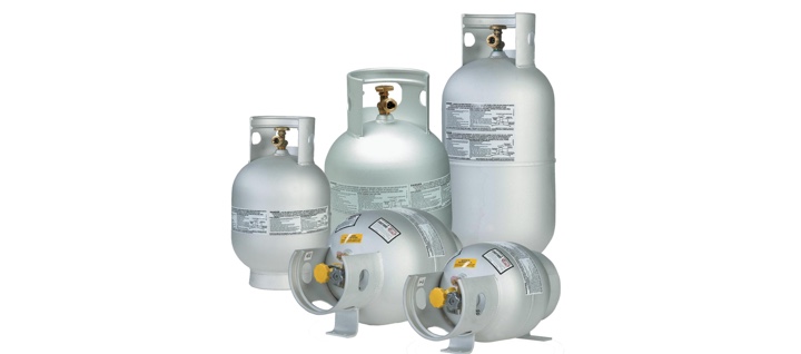 Horizontal clearance propane tank